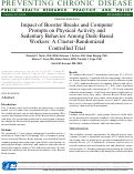 Cover page: Impact of Booster Breaks and Computer Prompts on Physical Activity and Sedentary Behavior Among Desk-Based Workers: A Cluster-Randomized Controlled Trial