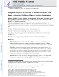 Cover page: Long‐term sequelae in survivors of childhood leukemia with Down syndrome: A childhood cancer survivor study report