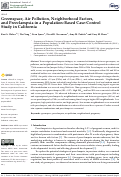 Cover page: Greenspace, Air Pollution, Neighborhood Factors, and Preeclampsia in a Population-Based Case-Control Study in California