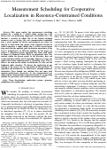 Cover page: Measurement Scheduling for Cooperative Localization in Resource-Constrained Conditions