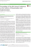 Cover page: Proceedings of the 8th Annual Conference on the Science of Dissemination and Implementation