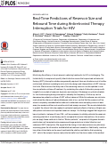 Cover page: Real-Time Predictions of Reservoir Size and Rebound Time during Antiretroviral Therapy Interruption Trials for HIV