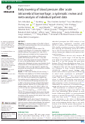 Cover page: Early lowering of blood pressure after acute intracerebral haemorrhage: a systematic review and meta-analysis of individual patient data