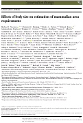 Cover page: Effects of body size on estimation of mammalian area requirements