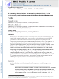 Cover page: Examining Associations Between Psychosis Risk, Social Anhedonia, and Performance of Striatum-Related Behavioral Tasks