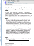 Cover page: Chlamydia trachomatis regulates growth and development in response to host cell fatty acid availability in the absence of lipid droplets.