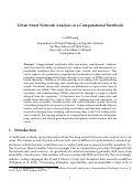 Cover page: Urban Street Network Analysis in a Computational Notebook