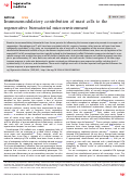 Cover page: Immunomodulatory contribution of mast cells to the regenerative biomaterial microenvironment.