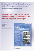 Cover page: A systematic review of the results of surgery and radiotherapy on tumor control for pediatric craniopharyngioma