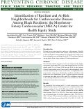 Cover page: Identification of Resilient and At-Risk Neighborhoods for Cardiovascular Disease Among Black Residents: the Morehouse-Emory Cardiovascular (MECA) Center for Health Equity Study