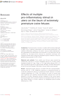 Cover page: Effects of multiple pro-inflammatory stimuli <i>in utero</i> on the ileum of extremely premature ovine fetuses.