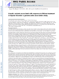 Cover page: Genetic variants associated with response to lithium treatment in bipolar disorder: a genome-wide association study.