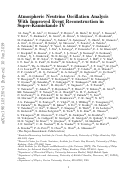 Cover page: Atmospheric neutrino oscillation analysis with improved event reconstruction in Super-Kamiokande IV