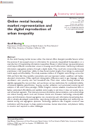 Cover page: Online Rental Housing Market Representation and the Digital Reproduction of Urban Inequality