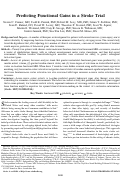 Cover page: Predicting Functional Gains in a Stroke Trial