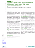 Cover page: Treatment Complications and Survival Among Children and Young Adults With Acute Lymphoblastic Leukemia.