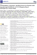 Cover page: Demographics, Outcomes, and Risk Factors for Patients with Sarcoma and COVID-19: A CCC19-Registry Based Retrospective Cohort Study