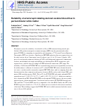 Cover page: Reliability of arterial spin labeling derived cerebral blood flow in periventricular white matter