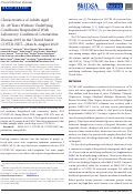 Cover page: Characteristics of Adults Aged 18–49 Years Without Underlying Conditions Hospitalized With Laboratory-Confirmed Coronavirus Disease 2019 in the United States: COVID-NET—March–August 2020