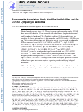 Cover page: Genome-wide association study identifies multiple risk loci for chronic lymphocytic leukemia