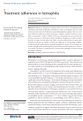 Cover page: Treatment adherence in hemophilia