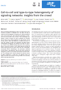 Cover page: Cell‐to‐cell and type‐to‐type heterogeneity of signaling networks: insights from the crowd