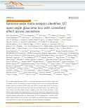 Cover page: Genome-wide meta-analysis identifies 127 open-angle glaucoma loci with consistent effect across ancestries