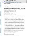 Cover page: Social Support and Patterns of Institutionalization Among Older Adults: A Longitudinal Study.