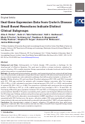 Cover page: Ileal Gene Expression Data from Crohns Disease Small Bowel Resections Indicate Distinct Clinical Subgroups.