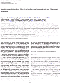 Cover page: Identification of Gene Loci That Overlap Between Schizophrenia and Educational Attainment.