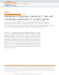 Cover page: Persistence of adoptively transferred T cells with a kinetically engineered IL-2 receptor agonist