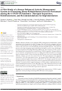 Cover page: A Pilot Study of a Sensor Enhanced Activity Management System for Promoting Home Rehabilitation Exercise Performed during the COVID-19 Pandemic: Therapist Experience, Reimbursement, and Recommendations for Implementation