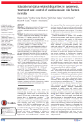 Cover page: Educational status-related disparities in awareness, treatment and control of cardiovascular risk factors in India