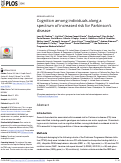 Cover page: Cognition among individuals along a spectrum of increased risk for Parkinson's disease.