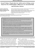 Cover page: Sexual Violence Perpetration by Adolescents in Dating versus Same-Sex Peer Relationships: Differences in Associated Risk and Protective Factors