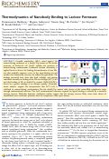 Cover page: Thermodynamics of Nanobody Binding to Lactose Permease