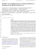 Cover page: The DESI N-body simulation project – I. Testing the robustness of simulations for the DESI dark time survey