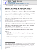 Cover page: Prevalence and correlates of lifetime suicide attempt in obsessive-compulsive disorder with major depression.