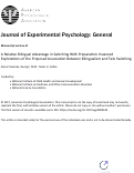 Cover page: A Relative Bilingual Advantage in Switching With Preparation: Nuanced Explorations of the Proposed Association Between Bilingualism and Task Switching