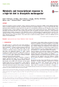 Cover page: Metabolic and transcriptional response to a high-fat diet in Drosophila melanogaster