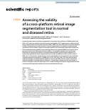 Cover page: Assessing the validity of a cross-platform retinal image segmentation tool in normal and diseased retina