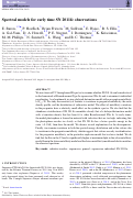 Cover page: Spectral models for early time SN 2011fe observations