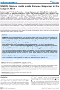 Cover page: NADPH Oxidase Limits Innate Immune Responses in the Lungs in Mice