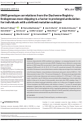 Cover page: DMD genotype correlations from the Duchenne Registry: Endogenous exon skipping is a factor in prolonged ambulation for individuals with a defined mutation subtype