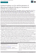 Cover page: Updated Guidance on Use and Prioritization of Monoclonal Antibody Therapy for Treatment of COVID-19 in Adolescents