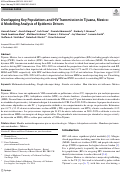 Cover page: Overlapping Key Populations and HIV Transmission in Tijuana, Mexico: A Modelling Analysis of Epidemic Drivers