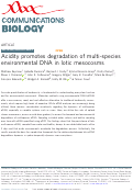 Cover page: Acidity promotes degradation of multi-species environmental DNA in lotic mesocosms