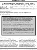 Cover page: SARS-CoV-2 Infection and Associated Rates of Diabetic Ketoacidosis in a New York City Emergency Department