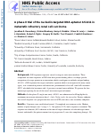 Cover page: A phase II trial of AS1411 (a novel nucleolin-targeted DNA aptamer) in metastatic renal cell carcinoma