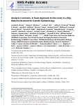 Cover page: Analysis commons, a team approach to discovery in a big-data environment for genetic epidemiology